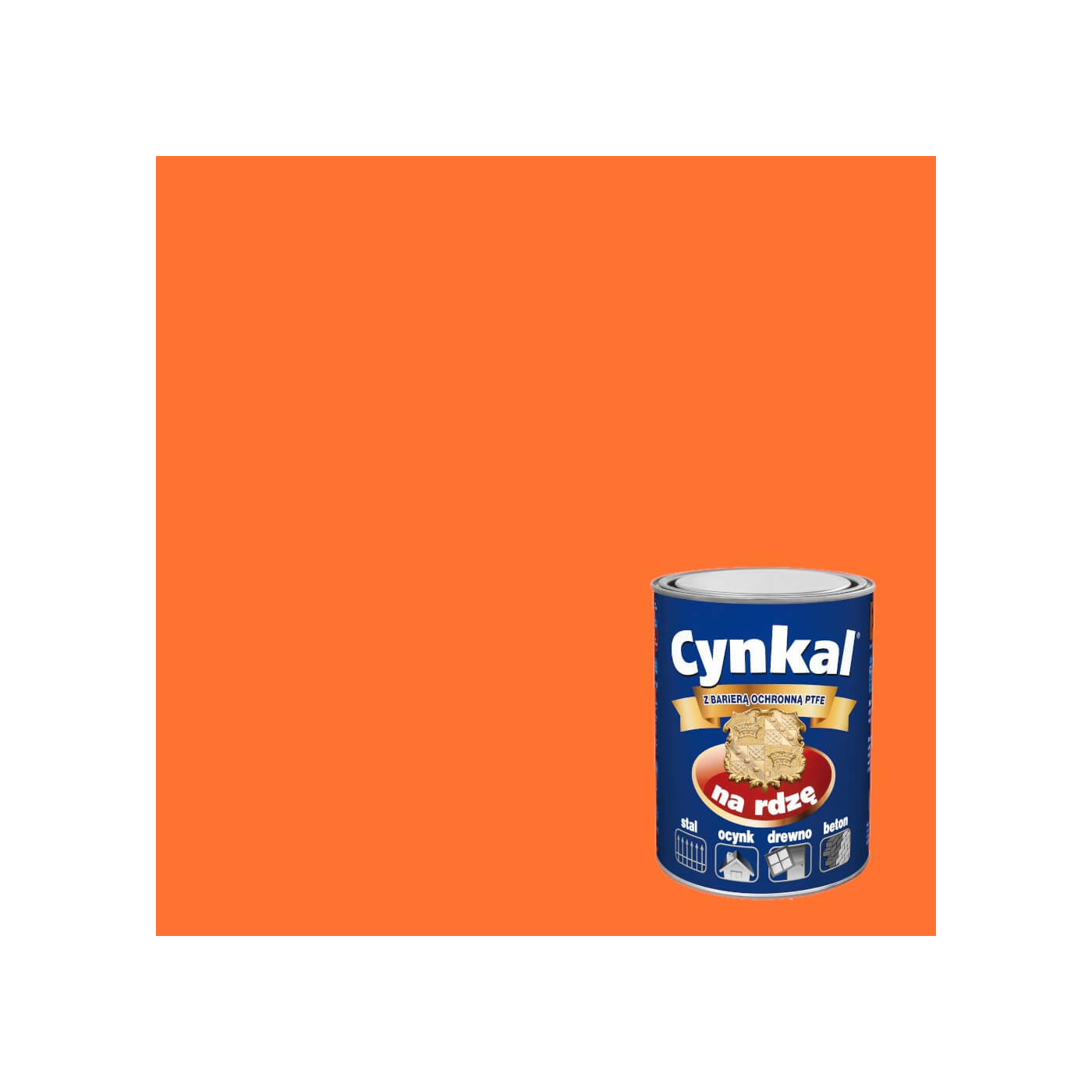 Farba Do Metalu Cynkal Pomarańczowy 0,7L Malexim Farba Do Metalu Cynkal Pomarańczowy 0,7L Malexim
