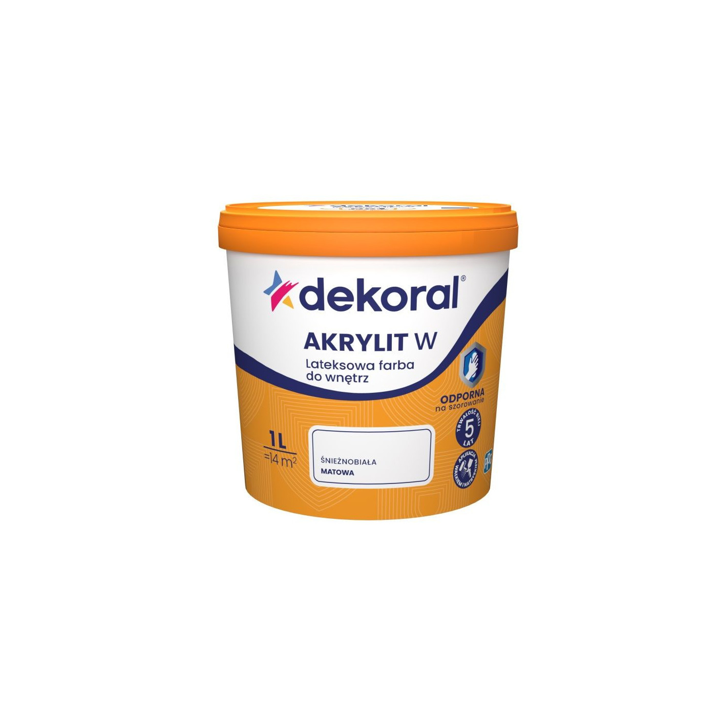 Farba Lateksowa Odporna na Szorowanie Biała 1L Dekoral Farba Lateksowa Odporna na Szorowanie Biała 1L Dekoral
