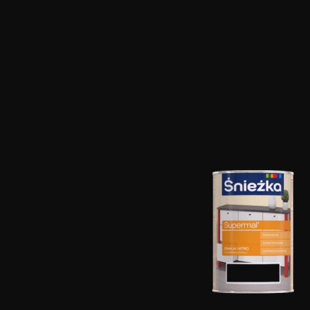 Emalia Supermal Nitro Czarna 10L Połysk Śnieżka