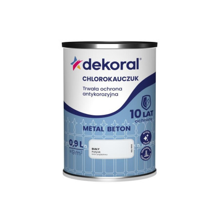Emalia Chlorokauczukowa Strong Biała RAL 9003 0,9L Dekoral