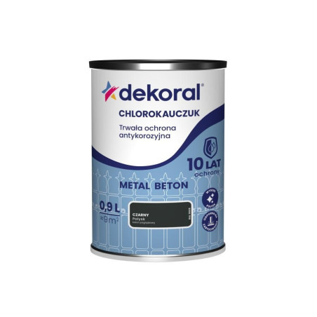 Emalia Chlorokauczukowa Strong Czarna RAL 9005 0,9L Dekoral