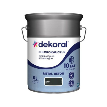 Emalia Chlorokauczukowa Strong Czarna RAL 9005 5L Dekoral