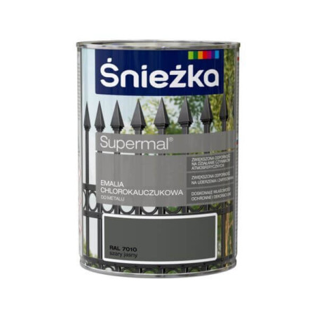 Emalia Chlorokauczukowa Supermal Szary Jasny 0,9L Połysk Śnieżka