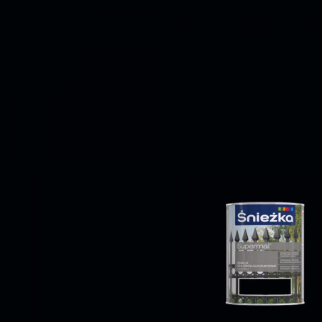 Emalia Chlorokauczukowa Supermal Czarny 5L Połysk Śnieżka