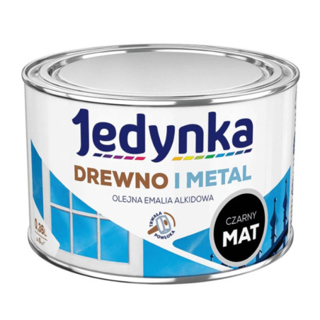 Farba Drewno I Metal Czarny Mat 0,36L Jedynka-Tikkurila