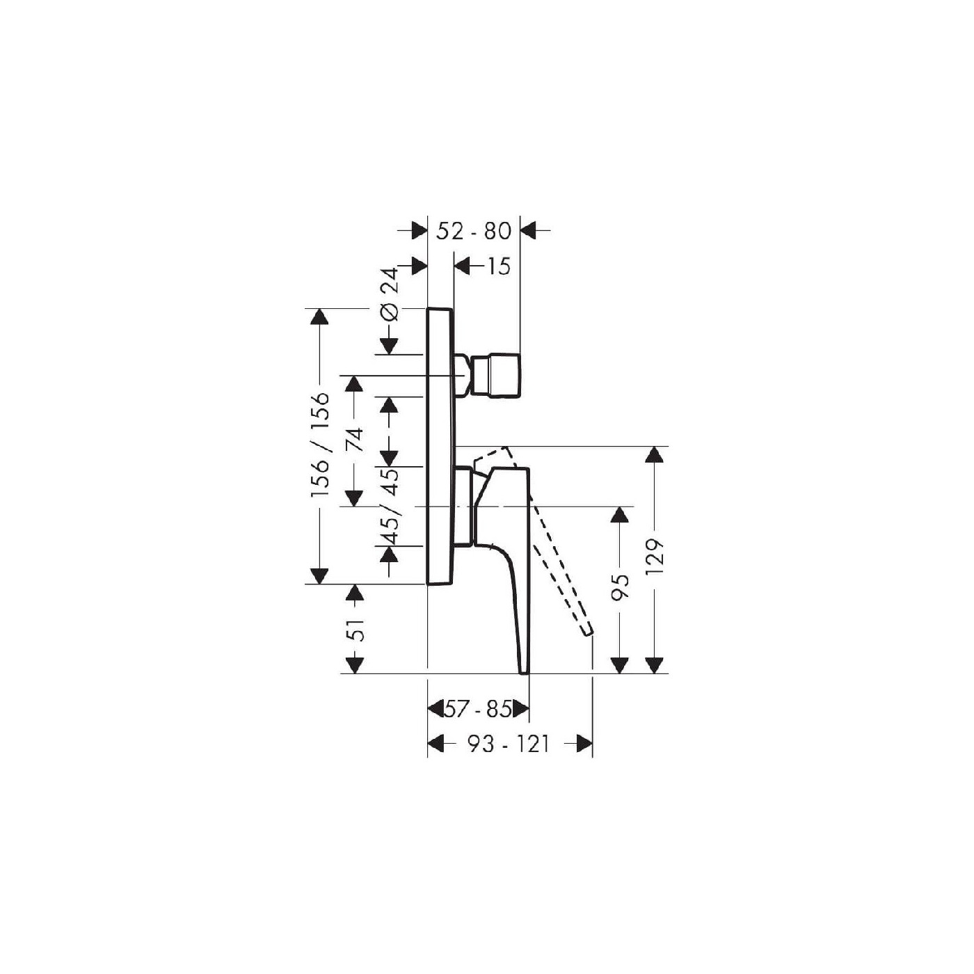 Bateria Wannowa Podtynkowa Metropol 32545000 Hansgrohe Bateria Wannowa Podtynkowa Metropol 32545000 Hansgrohe