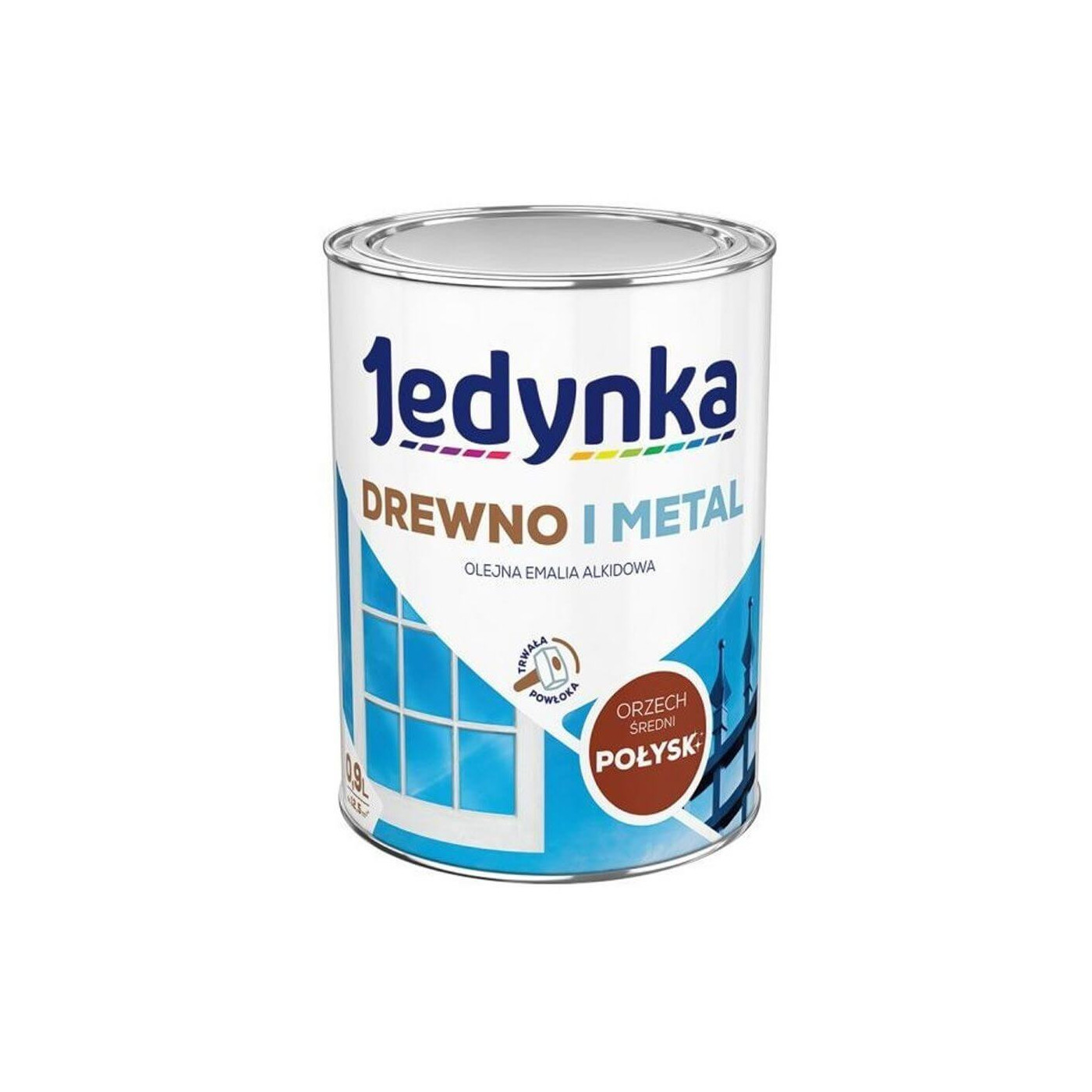 Farba Drewno I Metal Orzech Średni 0,9L Jedynka-Tikkurila Farba Drewno I Metal Orzech Średni 0,9L Jedynka-Tikkurila