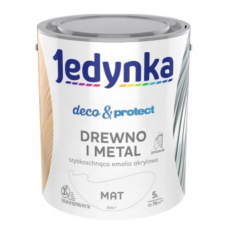 Farba Deco & Protect Drewno I Metal Biały Mat 5L Jedynka-Tikkurila