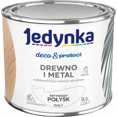 Farba Deco & Protect Drewno I Metal Biały Połysk 0,2L Jedynka-Tikkurila