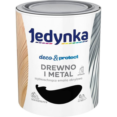 Farba Deco & Protect Drewno I Metal Czarny Poł, 0,7L Jedynka-Tikkurila
