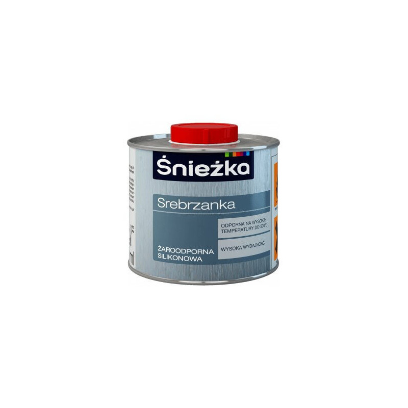 Farba Silikonowa Srebrzanka Żaroodporna Srebrna 0,8L Śnieżka Farba Silikonowa Srebrzanka Żaroodporna Srebrna 0,8L Śnieżka