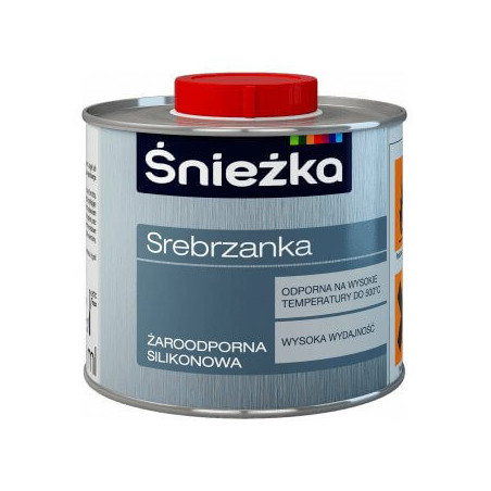 Farba Silikonowa Srebrzanka Żaroodporna Srebrna 0,8L Śnieżka