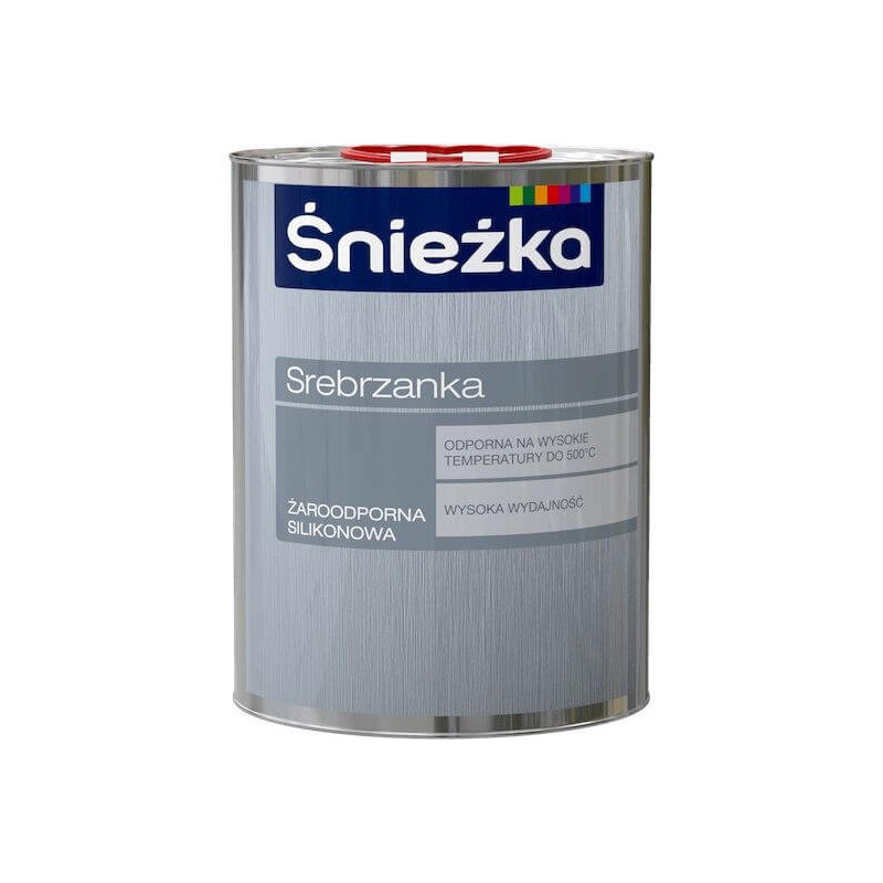 Farba Silikonowa Srebrzanka Żaroodporna Srebrna 5L Śnieżka Farba Silikonowa Srebrzanka Żaroodporna Srebrna 5L Śnieżka