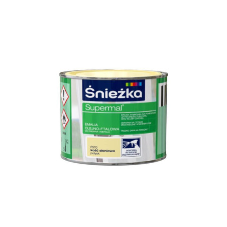 Emalia Olejno-Ftalowa Supermal Kość Słoniowa 0,2L Połysk Śnieżka