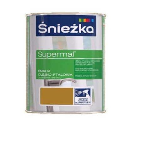 Emalia Olejno-Ftalowa Supermal Orzech Jasny 0,2L Połysk Śnieżka