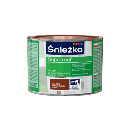Emalia Olejno-Ftalowa Supermal Orzech Średni 0,2L Połysk Śnieżka