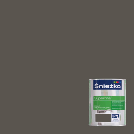 Emalia Olejno-Ftalowa Supermal Szary Jasny 0,4L Połysk Śnieżka