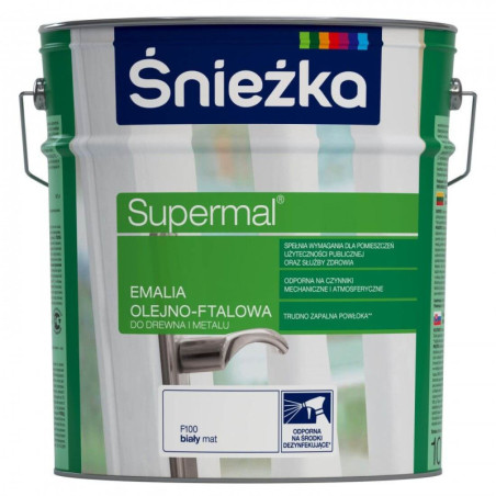 Emalia Olejno-Ftalowa Supermal Biały Mat 5L Śnieżka