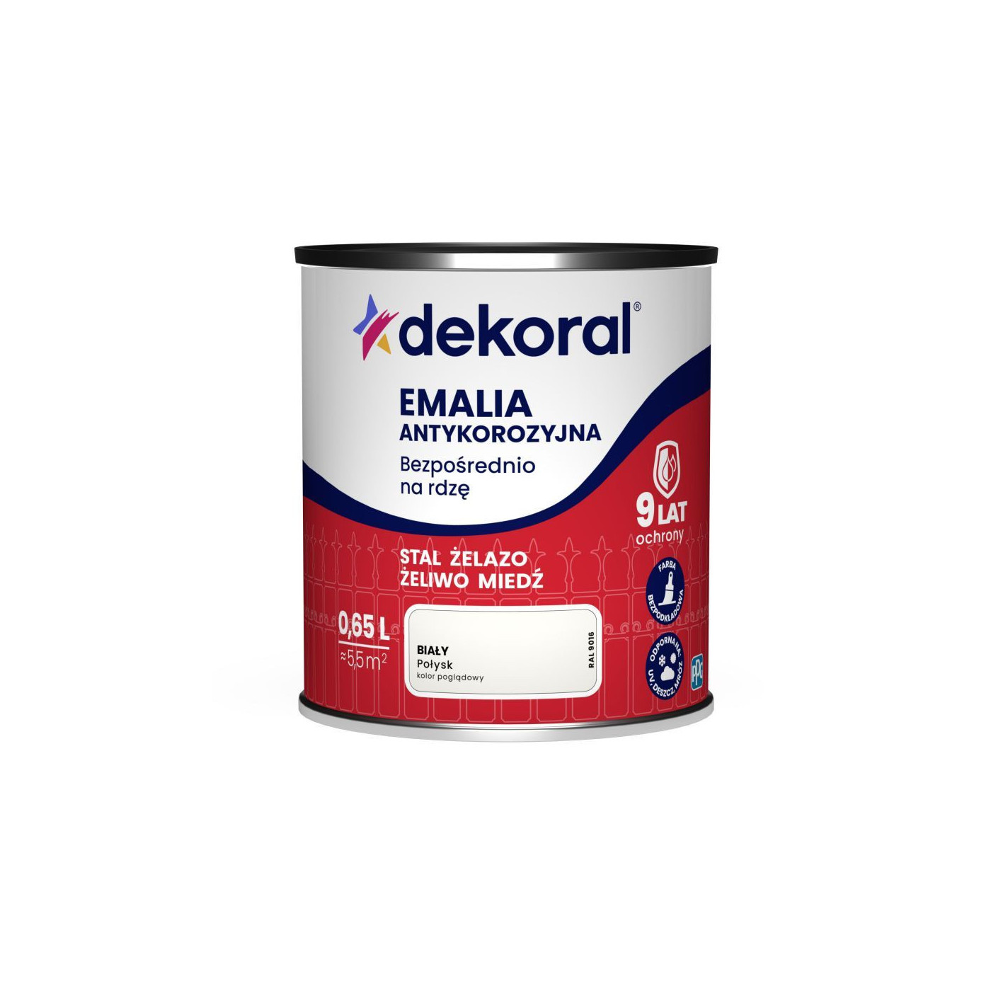 Emalia Antykorozyjna Biały 0,65L Dekoral Emalia Antykorozyjna Biały 0,65L Dekoral