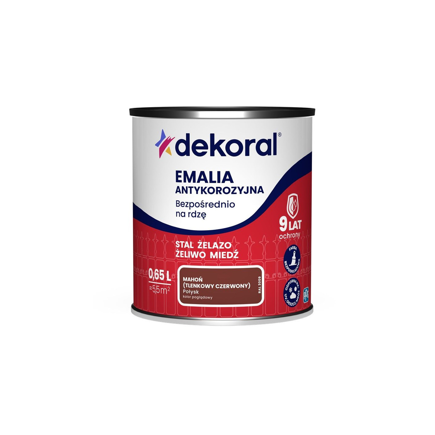 Emalia Antykorozyjna Mahoń 0,65L Dekoral Emalia Antykorozyjna Mahoń 0,65L Dekoral