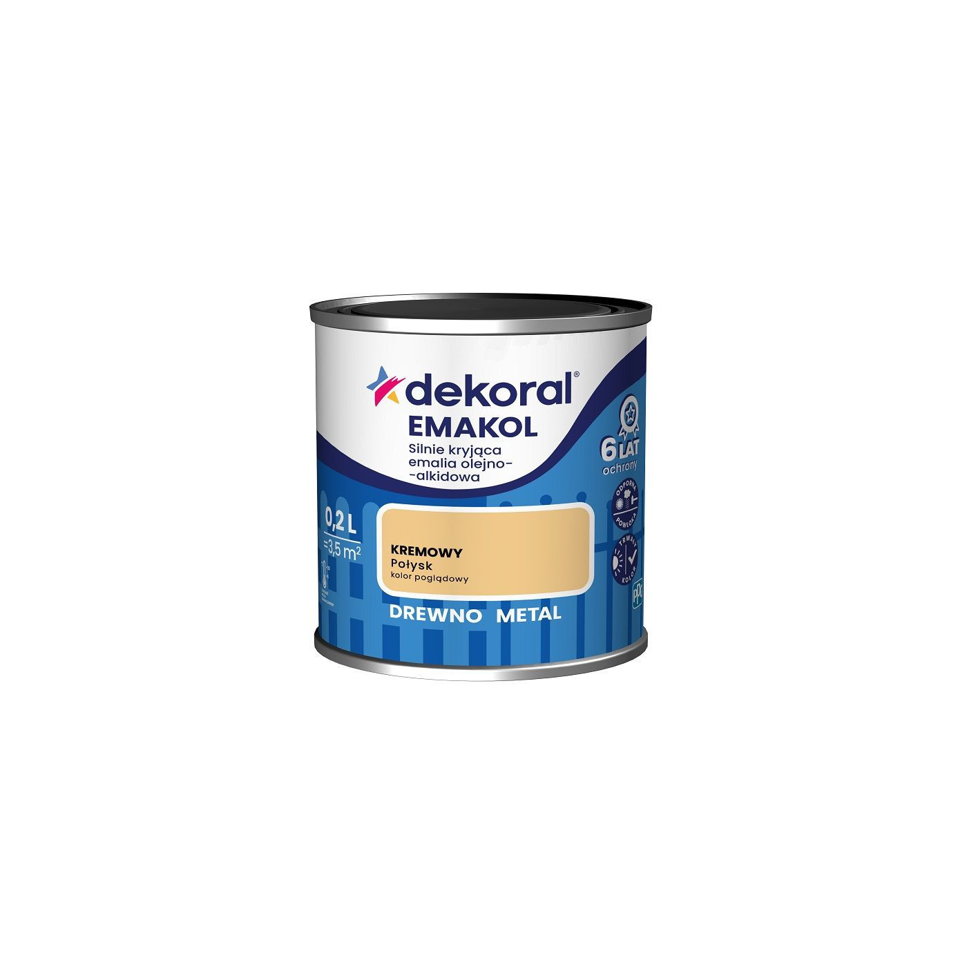 Emalia Olejno-Alkidowa Emakol Strong Kremowy 0,2L Dekoral Emalia Olejno-Alkidowa Emakol Strong Kremowy 0,2L Dekoral