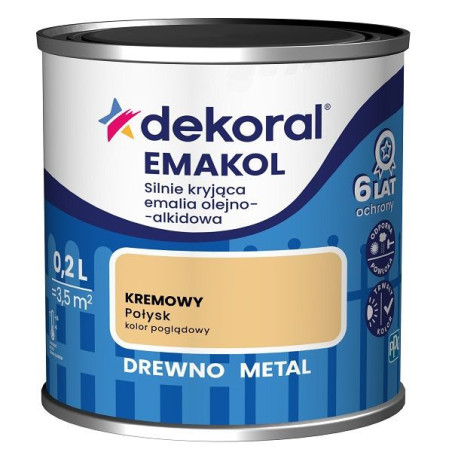 Emalia Olejno-Alkidowa Emakol Strong Kremowy 0,2L Dekoral