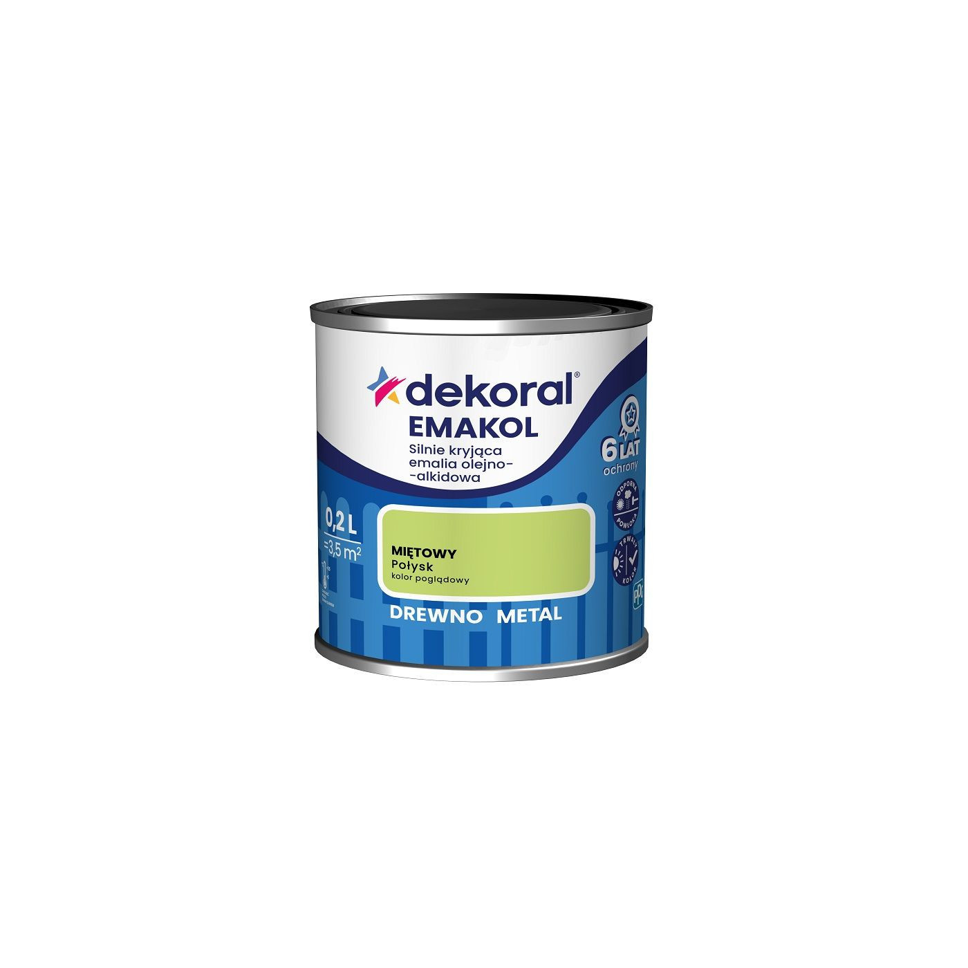 Emalia Olejno-Alkidowa Emakol Strong Miętowy 0,2L Dekoral Emalia Olejno-Alkidowa Emakol Strong Miętowy 0,2L Dekoral