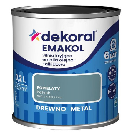 Emalia Olejno-Alkidowa Emakol Strong Popielaty 0,2L Dekoral