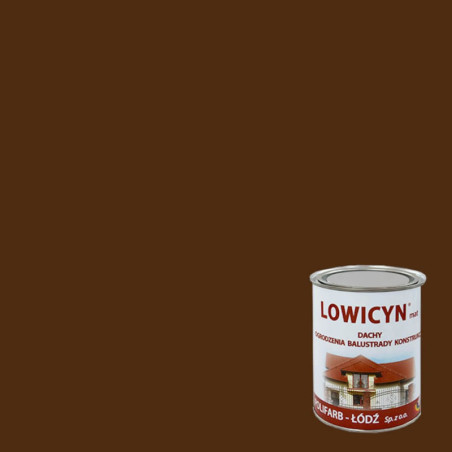 Farba Lowicyn Brązowy 5L RAL 8016 Polifarb Łódź