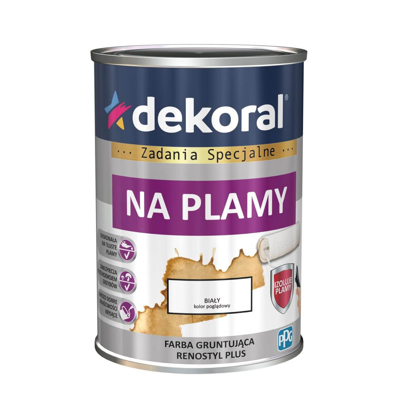 Farba Gruntująca Renostyl Plus Biała Mat 0,9L Dekoral Farba Gruntująca Renostyl Plus Biała Mat 0,9L Dekoral