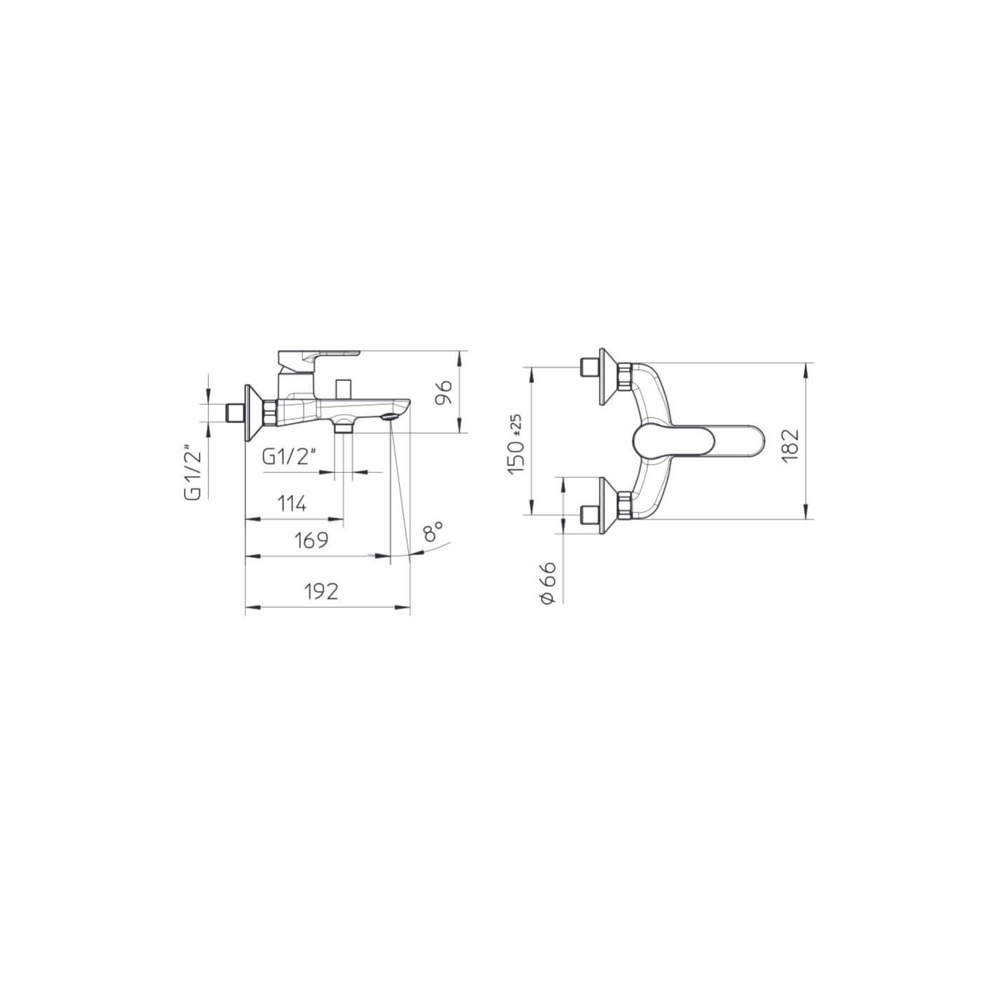 Bateria Wannowa Ścienna Italo 91101510 Palazzani Bateria Wannowa Ścienna Italo 91101510 Palazzani