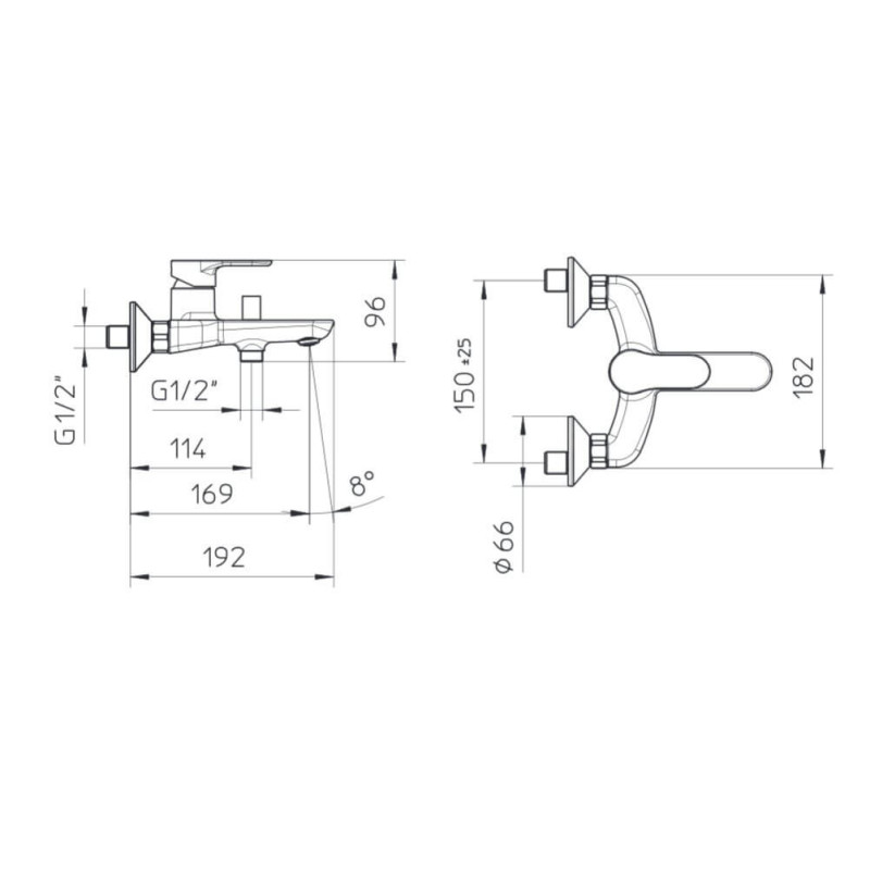 Bateria Wannowa Ścienna Italo 91101510 Palazzani Bateria Wannowa Ścienna Italo 91101510 Palazzani