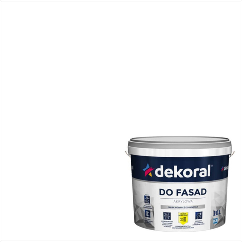Farba Akrylowa Do Fasad Polinit Biała 3L Dekoral Farba Akrylowa Do Fasad Polinit Biała 3L Dekoral