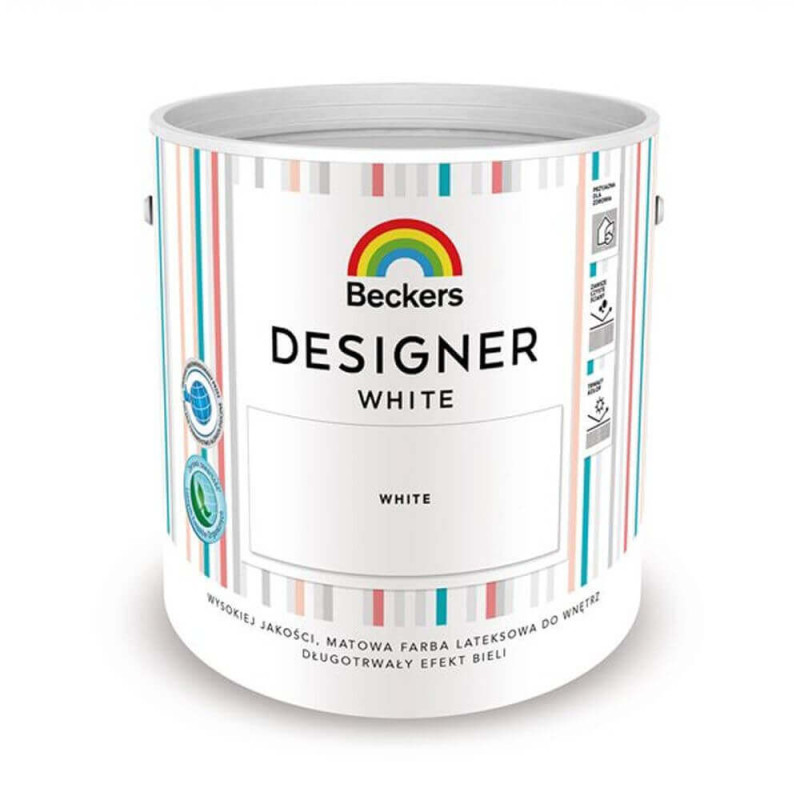 Farba Lateksowa Designer White 5L Beckers Farba Lateksowa Designer White 5L Beckers