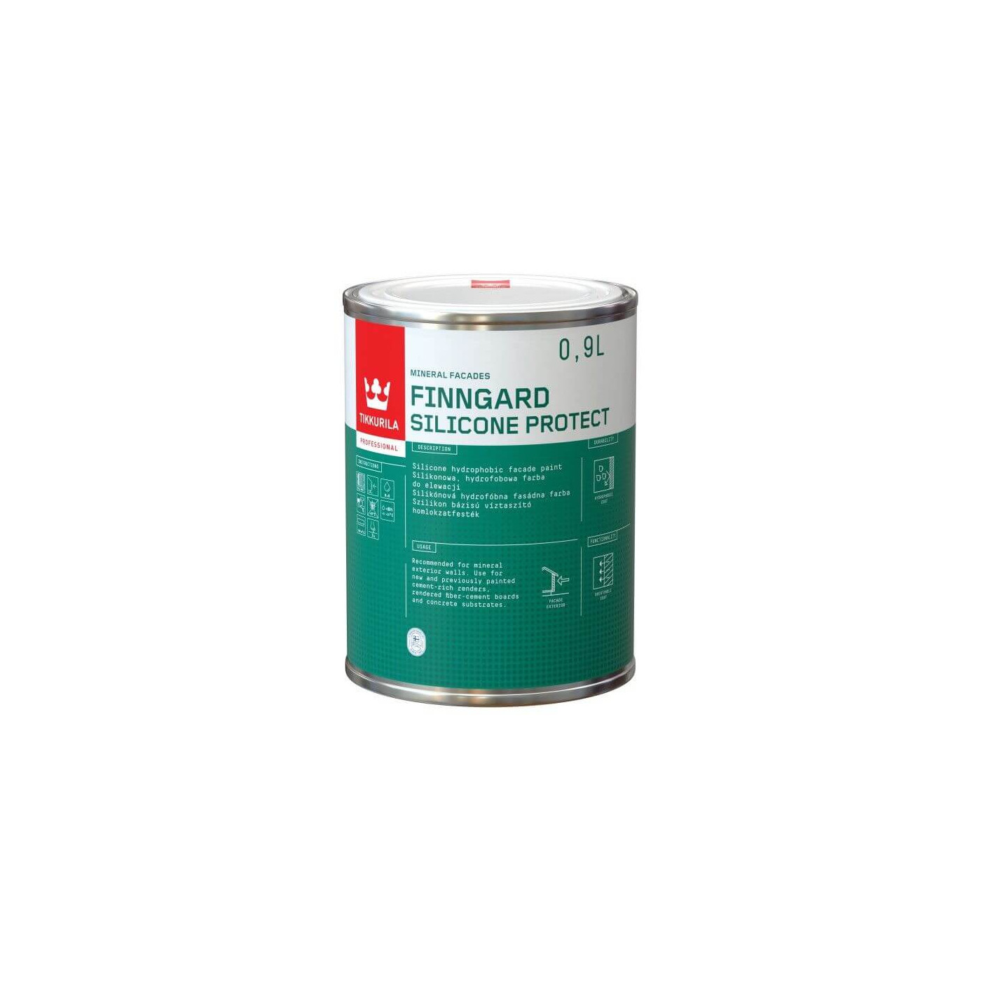 Farba Silikonowa Do Elewacji Finngard Silicone Protect C 0,9L Tikkurila Farba Silikonowa Do Elewacji Finngard Silicone Protect C 0,9L Tikkurila
