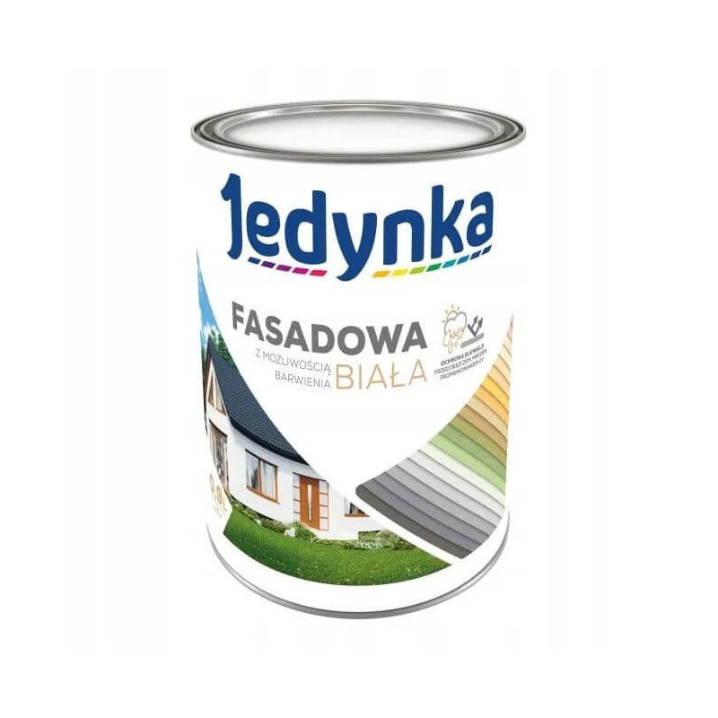 Farba Akrylowa Jedynka Fasadowa Biała Baza 0,9L Jedynka Farba Akrylowa Jedynka Fasadowa Biała Baza 0,9L Jedynka