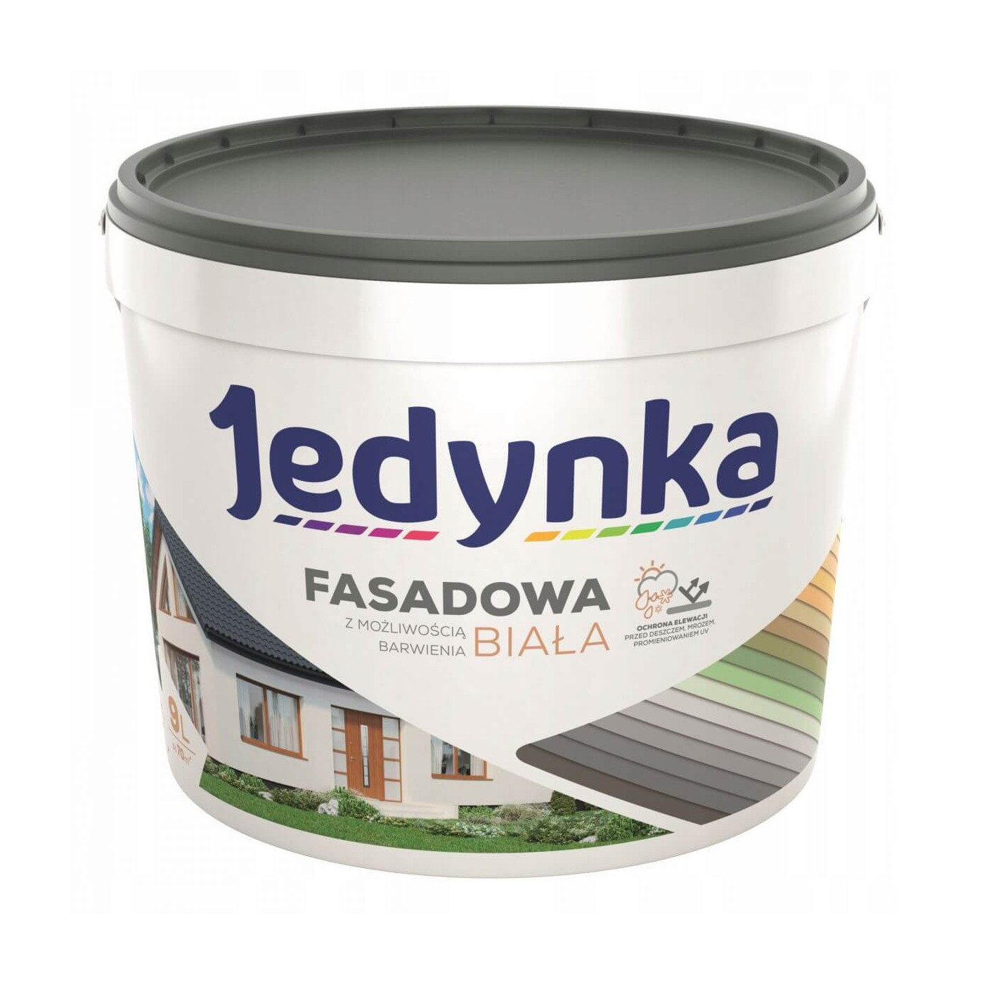 Farba Akrylowa Jedynka Fasadowa Biała Baza 9L Jedynka Farba Akrylowa Jedynka Fasadowa Biała Baza 9L Jedynka