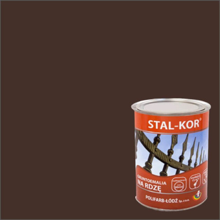 Gruntoemalia Stal-Kor RAL 8017 Płółmat 0,8L Polifarb-Łódź