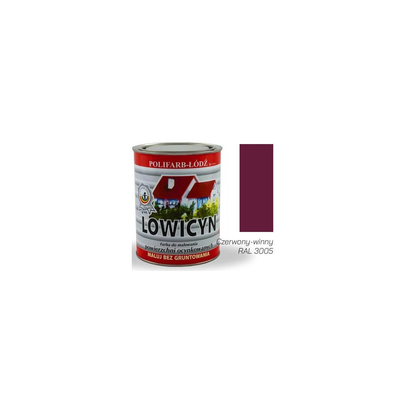 Farba Lowicyn Czerwony Winny 10L RAL 3005 Polifarb Łódź Farba Lowicyn Czerwony Winny 10L RAL 3005 Polifarb Łódź