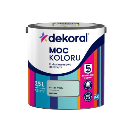 Farba Moc Koloru Liść Mięty 2,5L Dekoral