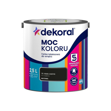 Farba Moc Koloru Mała Czarna 2,5L Dekoral