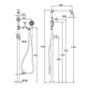 Bateria Wannowa Stojąca Zcfabrica Rame Opaco F63ORH Zanetti Chini Bateria Wannowa Stojąca Zcfabrica Rame Opaco F63ORH Zanetti Chini