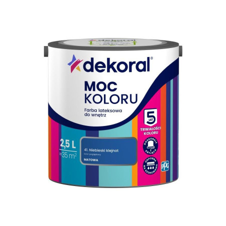 Farba Moc Koloru Niebieski Klejnot 2,5L Dekoral