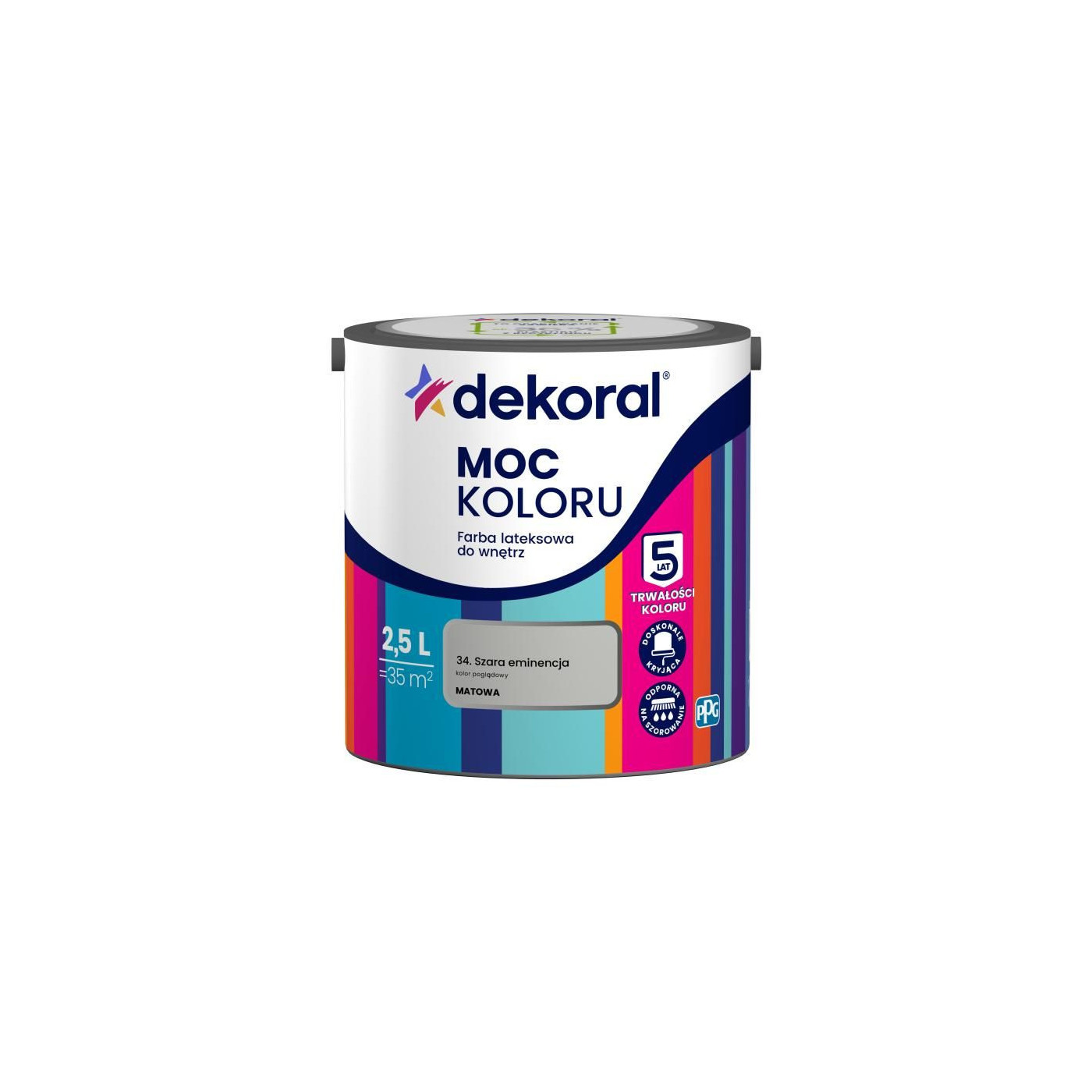 Farba Moc Koloru Szara Eminencja 2,5L Dekoral Farba Moc Koloru Szara Eminencja 2,5L Dekoral