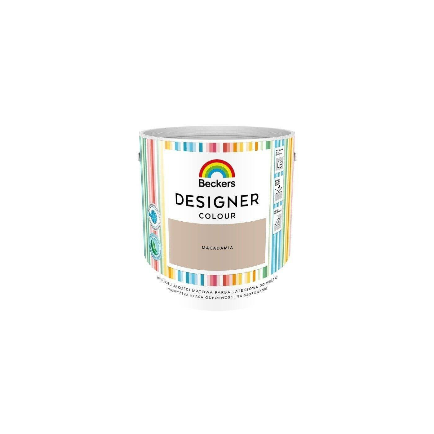 Farba Lateksowa Designer Colour Macadamia 2,5L Beckers Farba Lateksowa Designer Colour Macadamia 2,5L Beckers