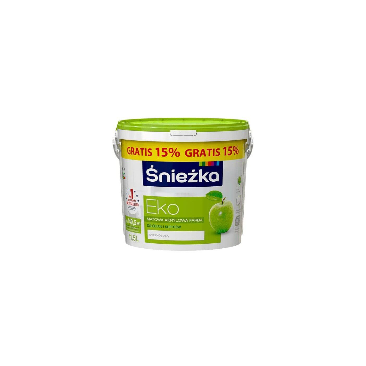 Emulsja Akrylowa Śnieżka Eko 10L + 15% Biała Śnieżka Emulsja Akrylowa Śnieżka Eko 10L + 15% Biała Śnieżka