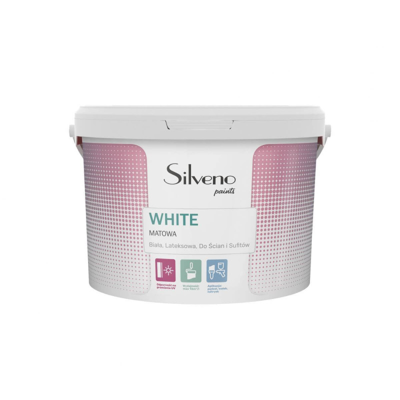 Farba Lateksowa White 10L Silveno Farba Lateksowa White 10L Silveno