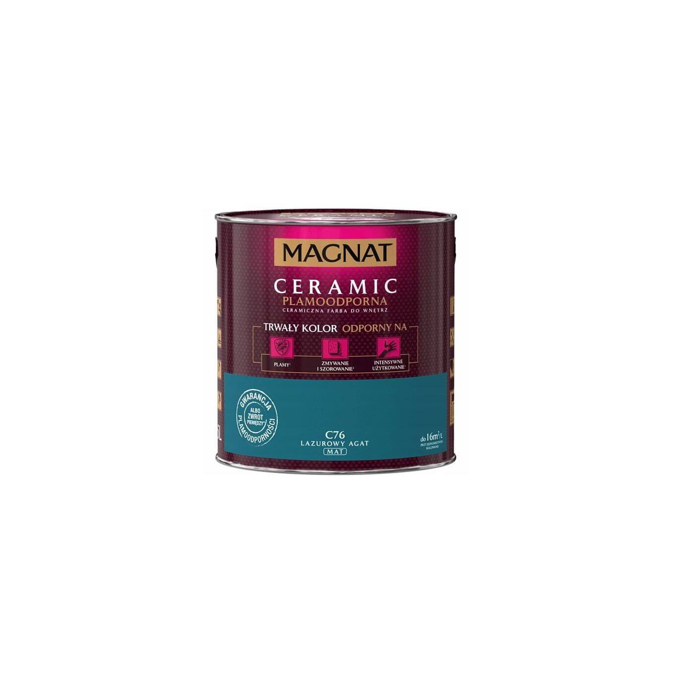 Farba Ceramiczna Magnat Ceramic C76 Lazurowy Agat 2,5l Farba Ceramiczna Magnat Ceramic C76 Lazurowy Agat 2,5l