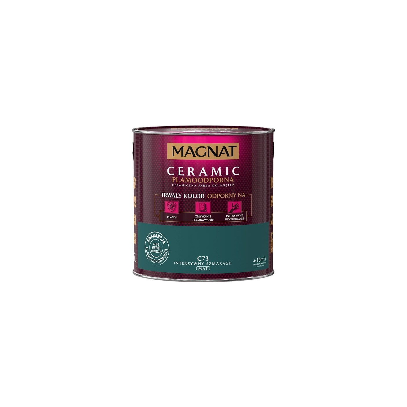 Farba Ceramiczna Magnat Ceramic C73 Intensywny Szmaragd 2,5l Magnat Farba Ceramiczna Magnat Ceramic C73 Intensywny Szmaragd 2,5l Magnat