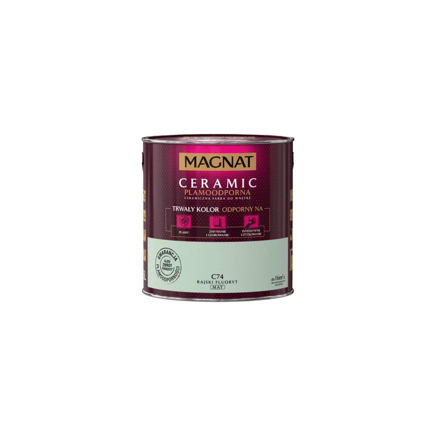 Farba Ceramiczna Magnat Ceramic C74 Rajski Fluoryt 2,5L Magnat Farba Ceramiczna Magnat Ceramic C74 Rajski Fluoryt 2,5L Magnat